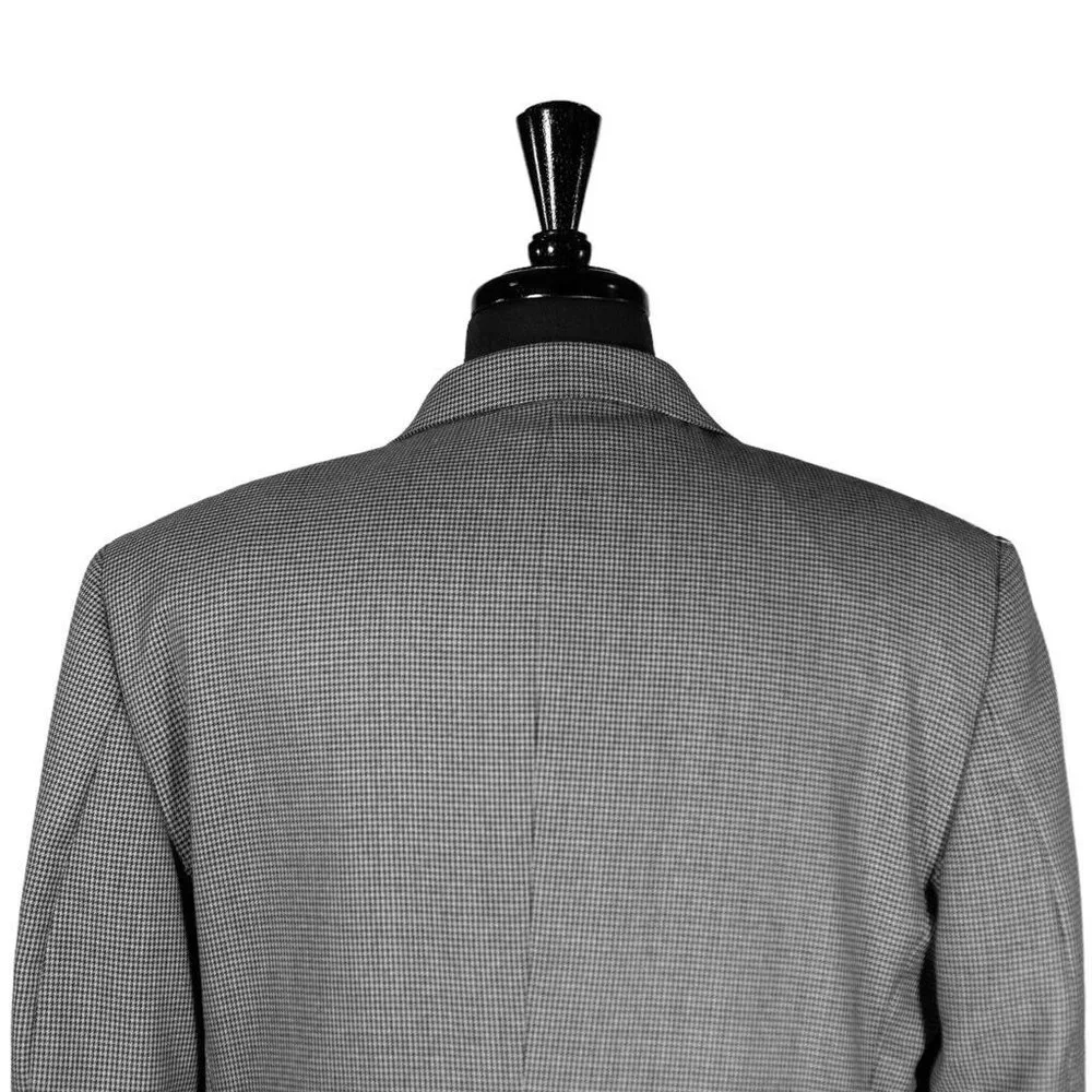Jos. A. Bank Mens Blazer Gray Black Check Wool Lined Suit Jacket Sport Coat 40R